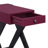 Modern Wood Accent Table With USB Port And Drawer - Omega Lifestyles