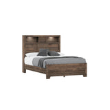 Full Engineered Wood Bookcase Bed Frame