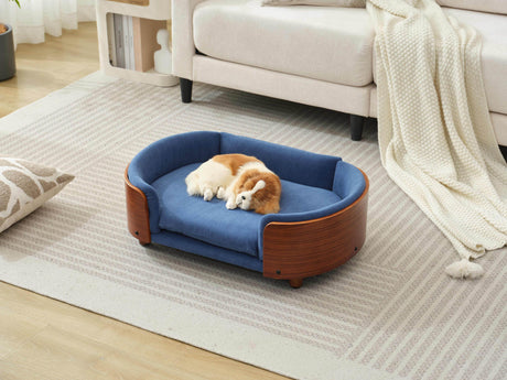 Solid Wood Elevated Orthopedic Dog Bed With Foam Cushion - Sleep Galleria