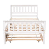 Twin Platform Bed Frame With Pull-Out Trundle - Omega Lifestyles