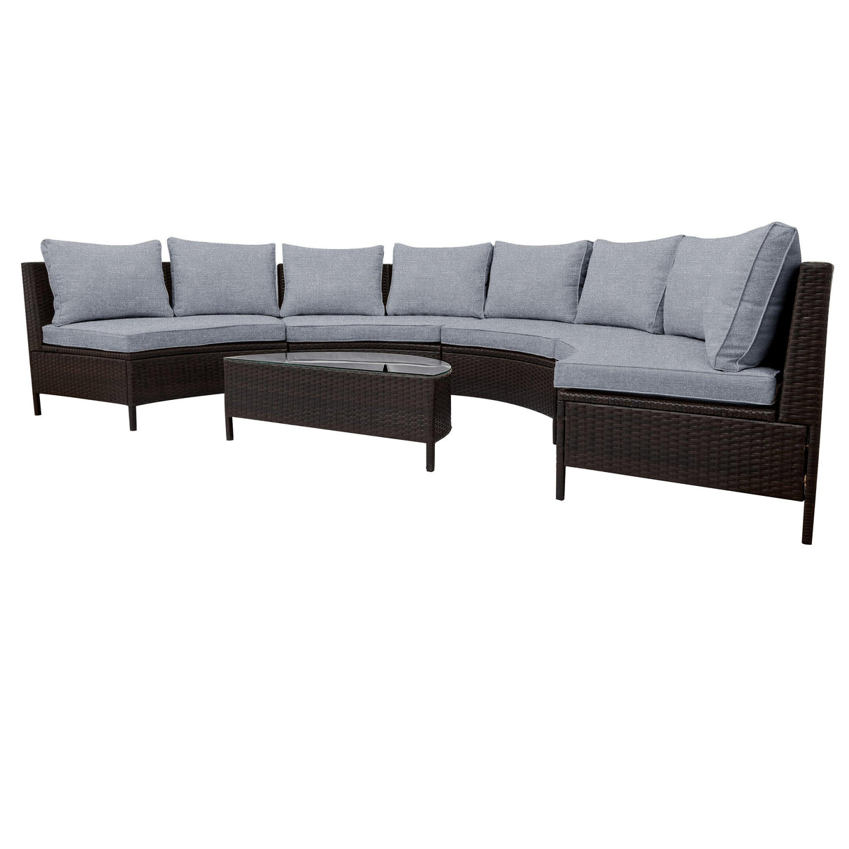5-Piece All-Weather PE Rattan Outdoor Patio Sofa Set - Omega Lifestyles