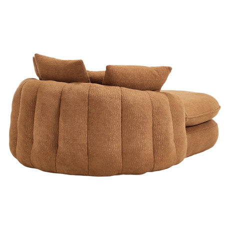 Oversized Chenille Memory Foam Bean Bag Sofa With Pillows - Omega Lifestyles
