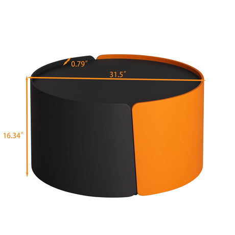 Modern Round Nesting Coffee Table With Storage - Sleep Galleria