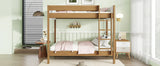 Twin Over Twin Rubber Wood Teddy Fleece Upholstered Bunk Bed - Omega Lifestyles