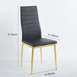 5-Piece Mid-Century Glass Top Metal Leg Dining Set - Omega Lifestyles