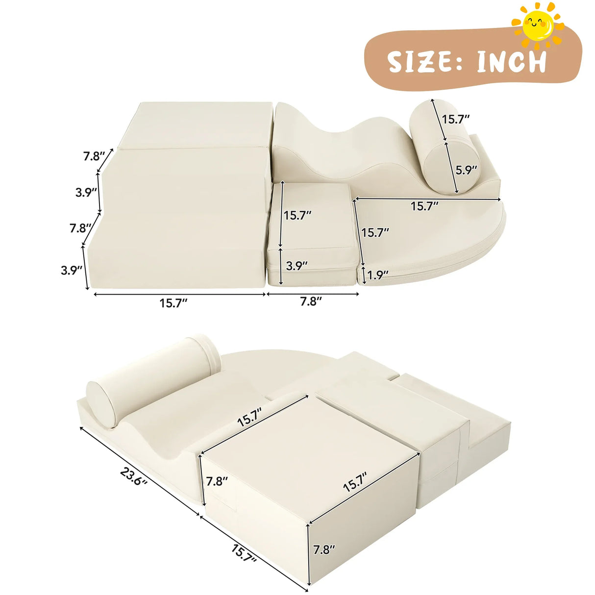 Indoor Soft Foam Climb And Crawl Playset For Kids - Omega Lifestyles