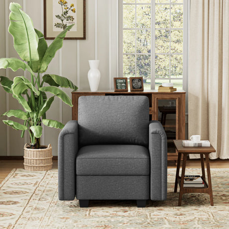 Modern Curved Arm Memory Foam Single Sofa Chair - Omega Lifestyles