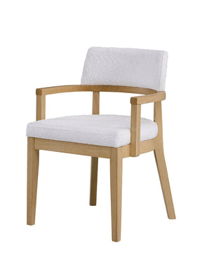 Set of 2 Gorge Fabric Padded White Side Chairs - Omega Lifestyles