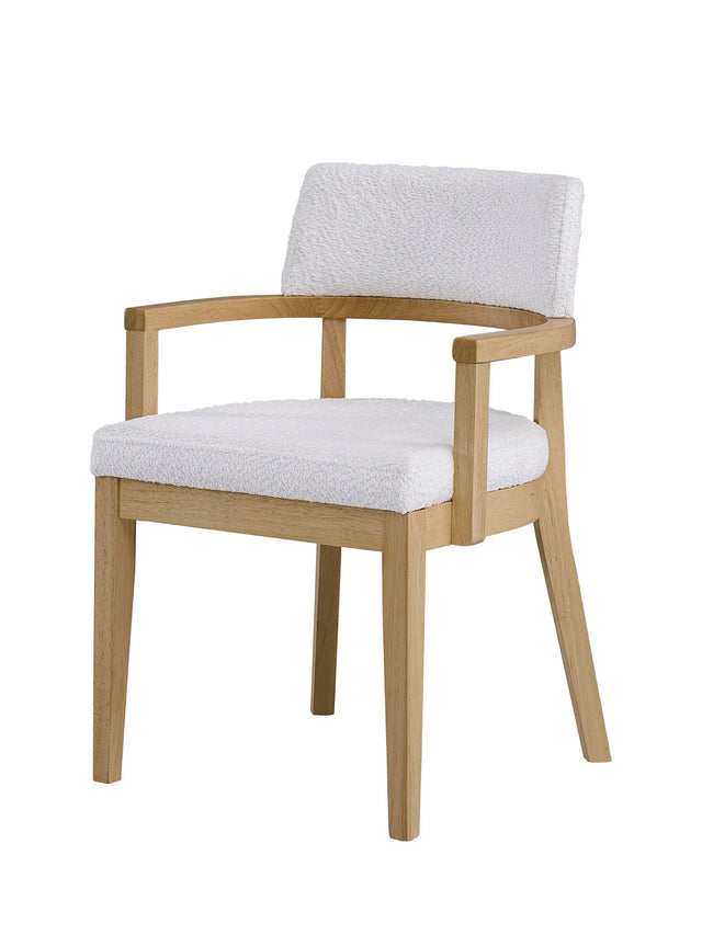Set of 2 Gorge Fabric Padded White Side Chairs - Omega Lifestyles