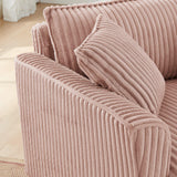Corduroy Foam Lazyman Single-Person Sofa Chair Pink - Omega Lifestyles