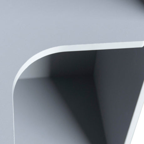 Polygon Corner Space-Saving Gray Particle Board Wardrobe - Omega Lifestyles