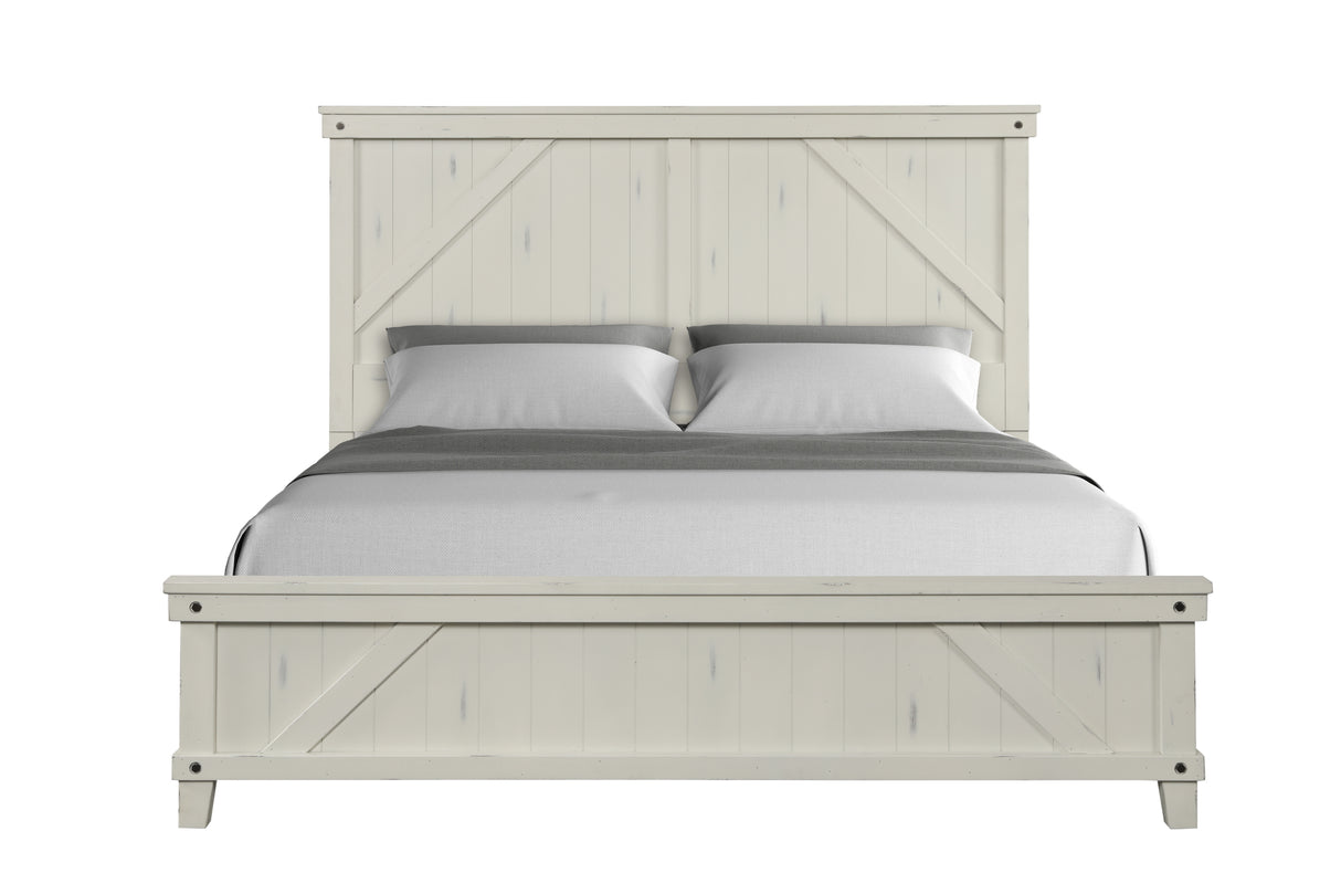 King Solid Wood Industrial Farmhouse King Bed Frame