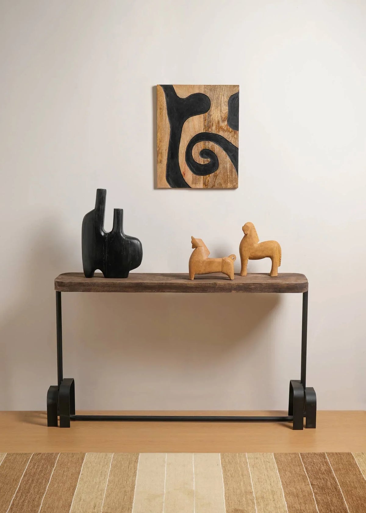 Handcrafted Mango Wood Wall Art Decor 16x20 Inches - Omega Lifestyles