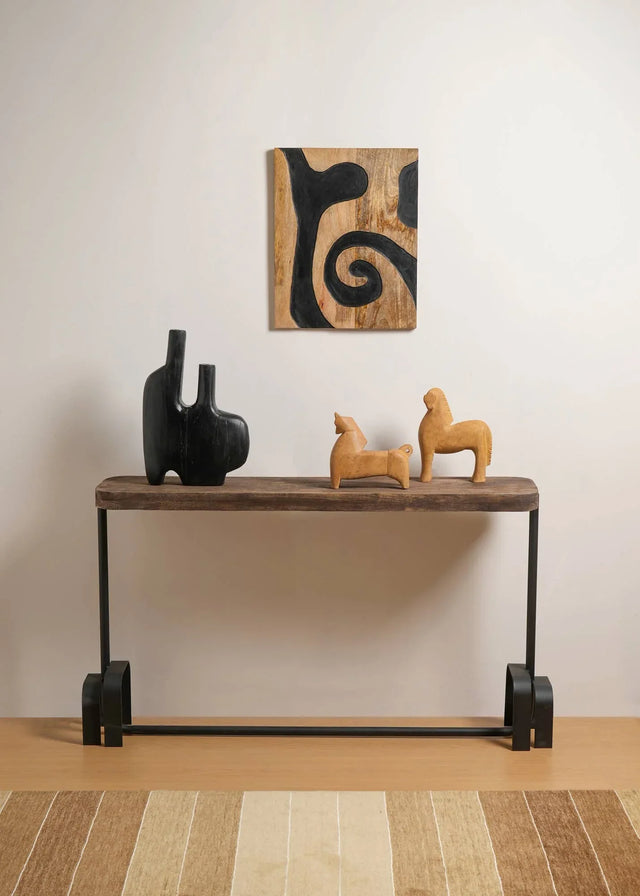 Handcrafted Mango Wood Wall Art Decor 16x20 Inches - Omega Lifestyles