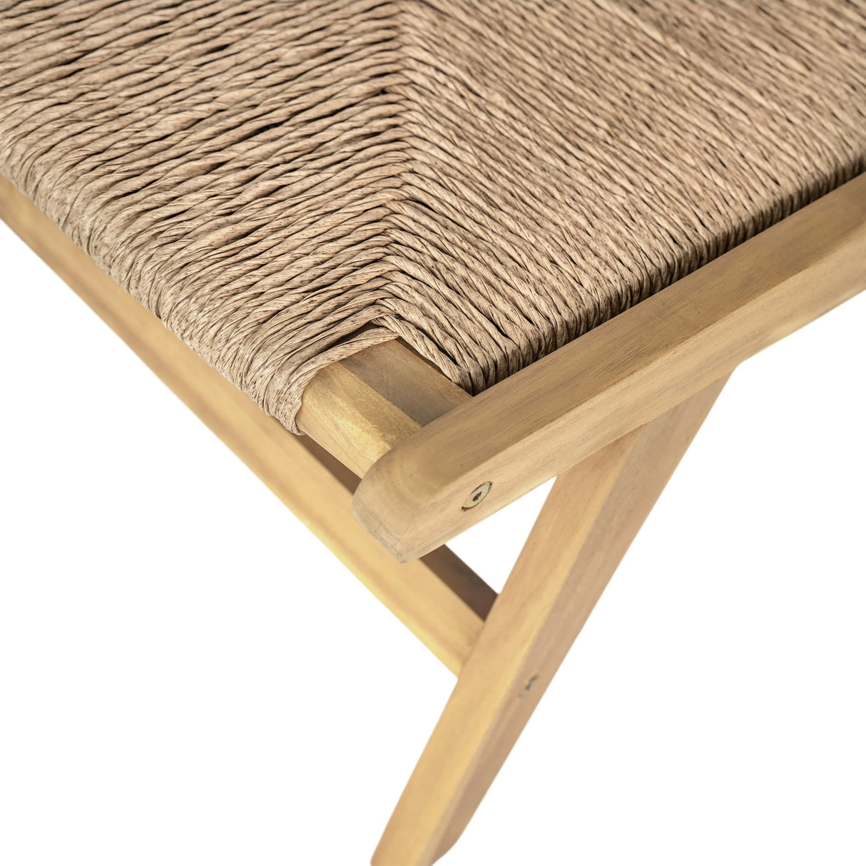 Set of 2 Acacia Wood Light Teak Outdoor Lounge Chairs - Omega Lifestyles