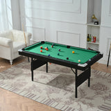 Foldable Black Green MDF Steel Pool Game Table - Omega Lifestyles