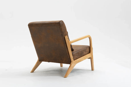 Mid Century Modern Fabric Accent Chair With Waist Cushion - Omega Lifestyles