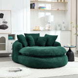 Oversized Chenille Memory Foam Bean Bag Sofa With Pillows - Omega Lifestyles