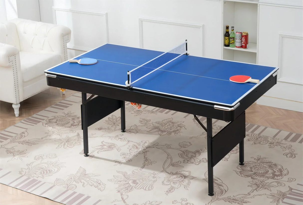 3-In-1 Multifunctional Pool Billiard Table With Tennis - Omega Lifestyles