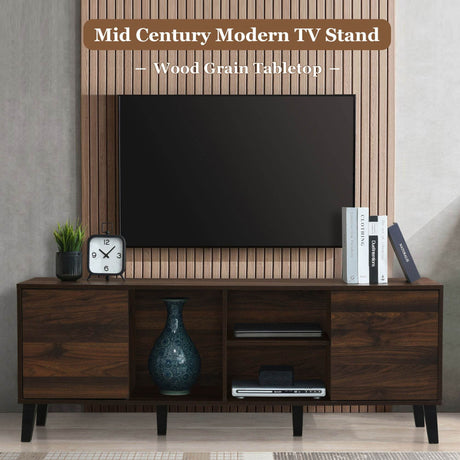 Mid Century Retro Particle Board TV Stand Console - Omega Lifestyles