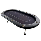 Foldable Modern 10-Inch 10-Player Poker Table - Omega Lifestyles