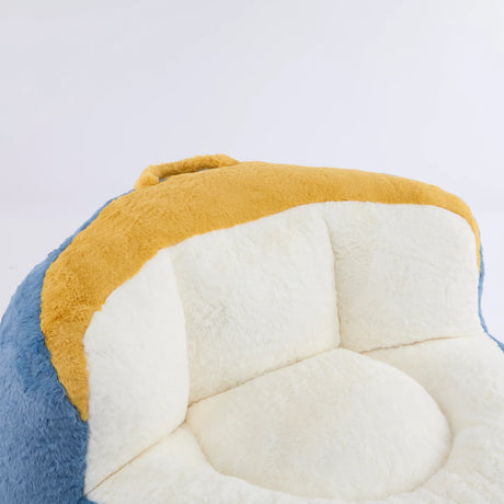 Multicolor Faux Fur Oversized Foam Filled Bean Bag Chair - Omega Lifestyles