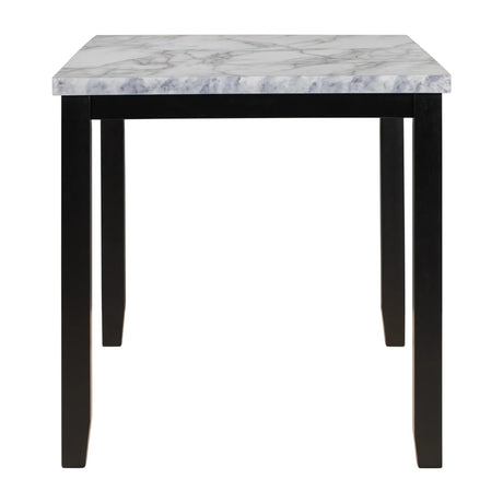 5-Piece Faux Marble Dining Table Set With Cushioned Chairs - Omega Lifestyles