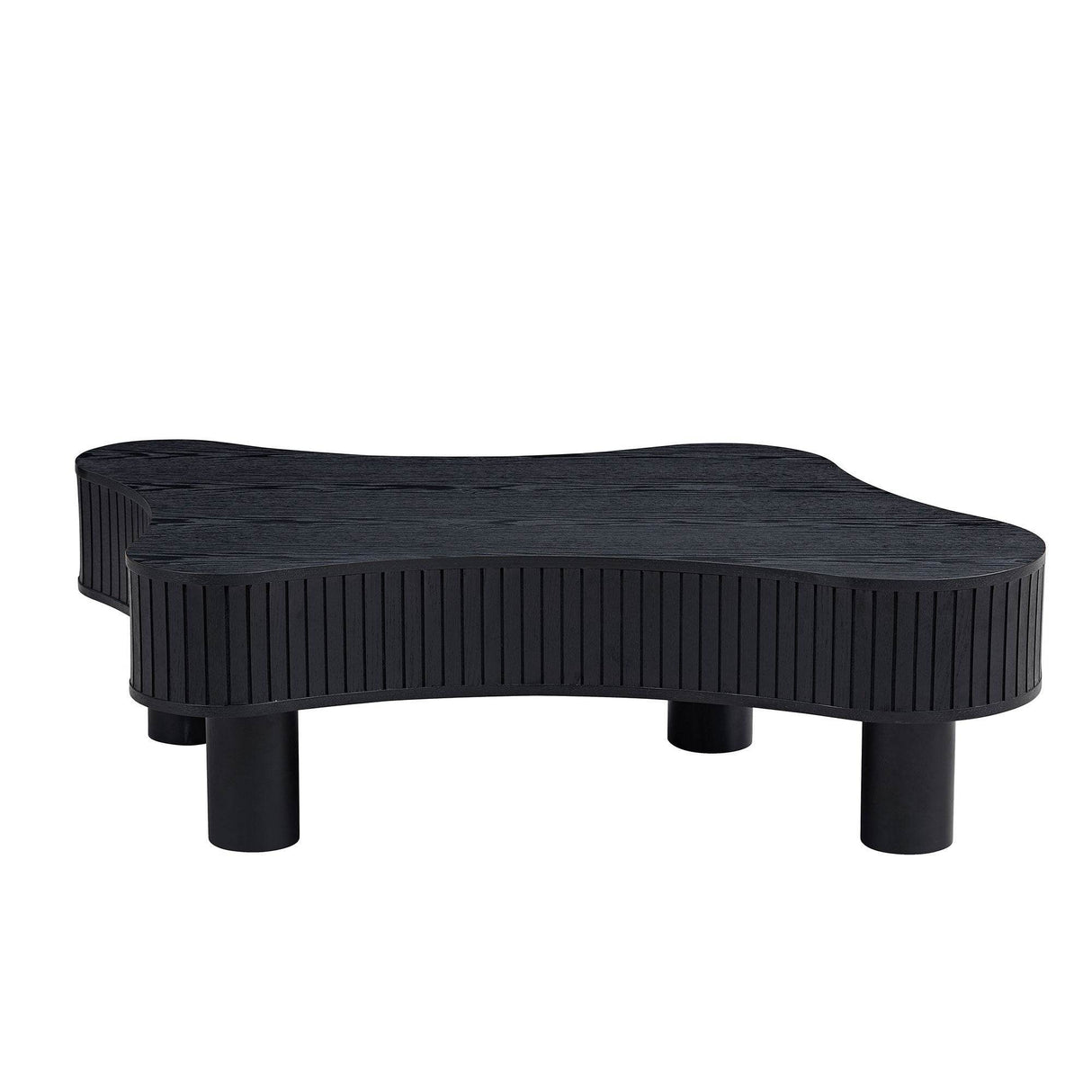 Modern Irregular Shaped Solid Wood Coffee Table - Sleep Galleria