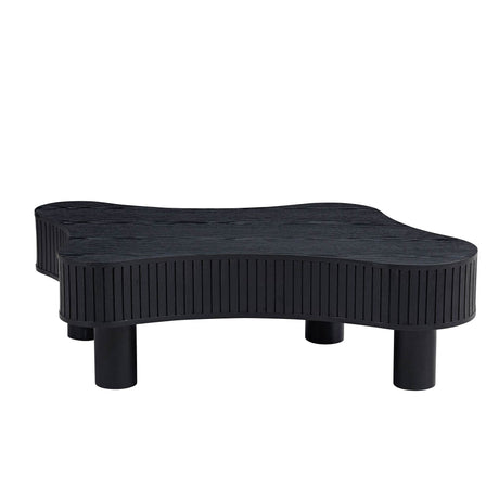 Modern Irregular Shaped Solid Wood Coffee Table - Sleep Galleria