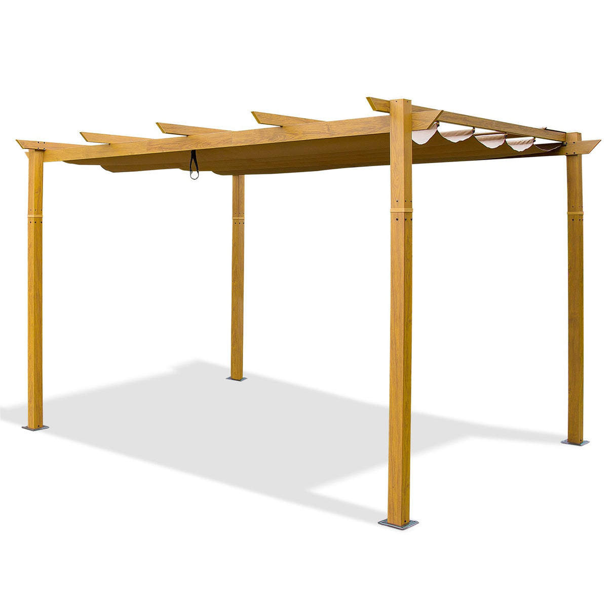 Outdoor Retractable Aluminum Pergola With Waterproof Canopy