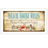 Beach House Rules Printed Wall Art Framed Poster - Omega Lifestyles