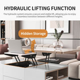 Modern Walnut White Lift Top Coffee Table With Drawers - Sleep Galleria