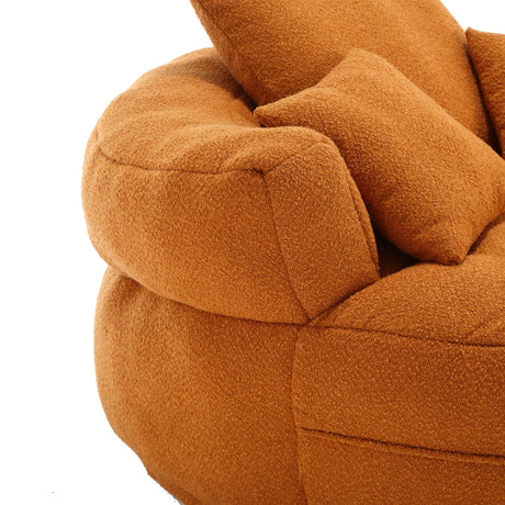 Modern Chenille Foam Circular Sleeper Chair With Pillows - Omega Lifestyles