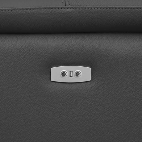 Electric Control Genuine Leather 4-Seat L-Shaped Reclining Sofa - Omega Lifestyles