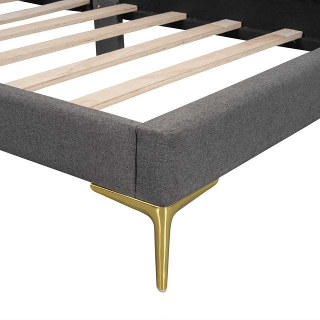 Twin Upholstered Linen Wood Frame Daybed With Armrest - Omega Lifestyles