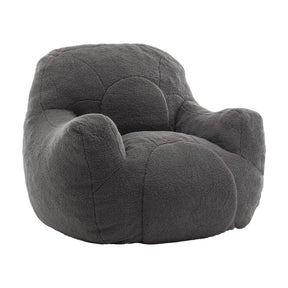 Dark Gray Teddy Foam Bean Bag Chair - Omega Lifestyles