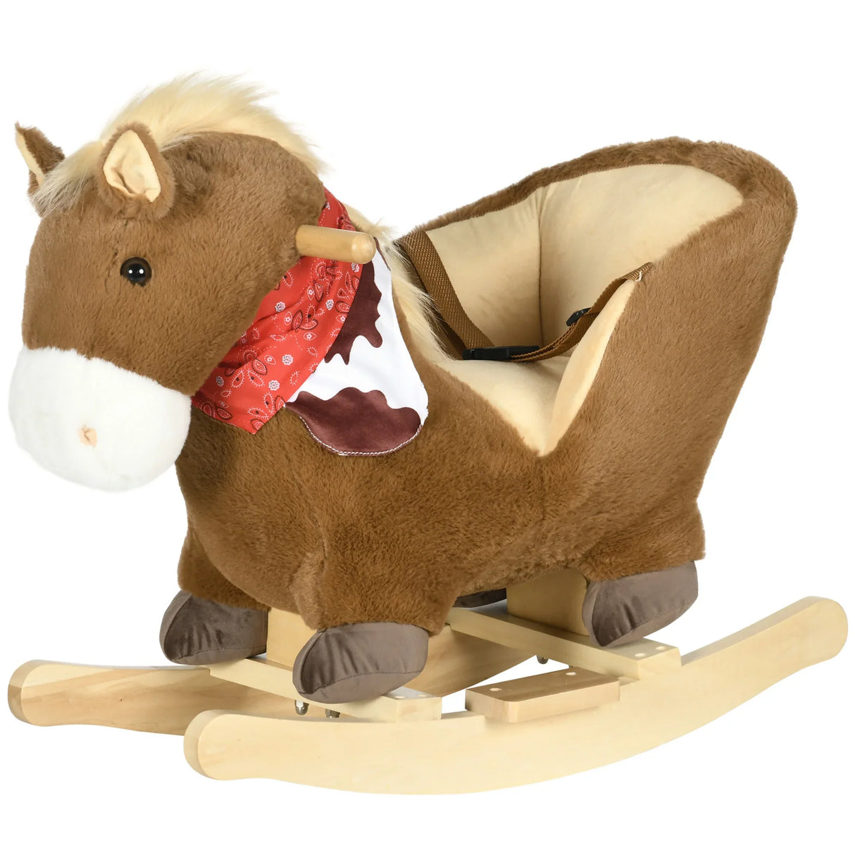 Wooden Baby Rocking Horse With Realistic Sounds - Omega Lifestyles