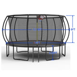 14-Foot Outdoor Galvanized Steel Frame Garden Trampoline - Omega Lifestyles