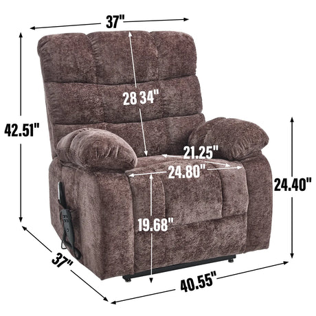 Medium-Firm Power Lift Recliner Chair With Heat Massage - Omega Lifestyles
