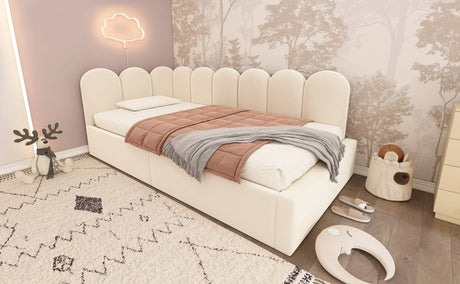 Twin Velvet Upholstered Daybed With Hydraulic Storage - Omega Lifestyles