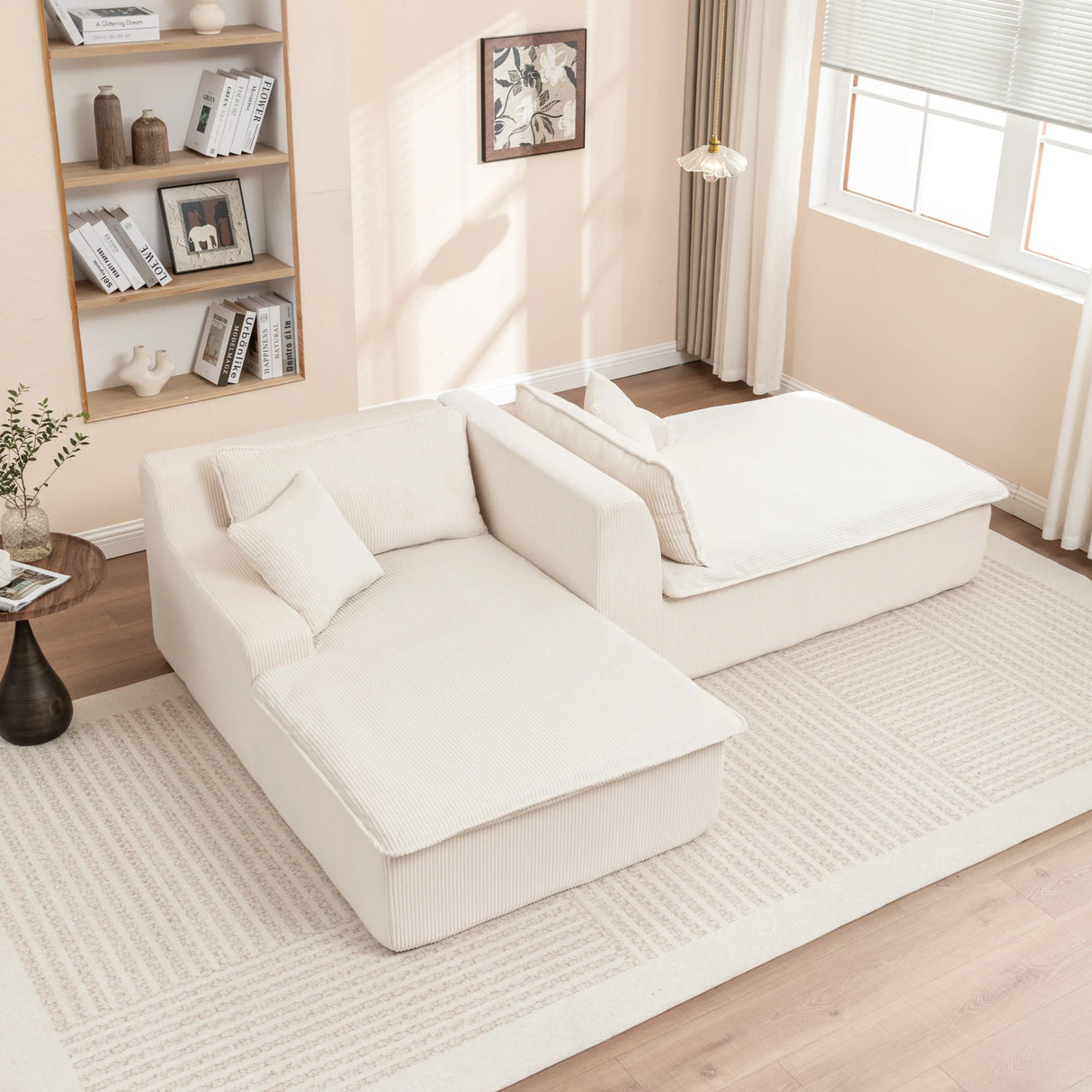 Corduroy Foam High-Density All-Foam Lounge Chair - Omega Lifestyles