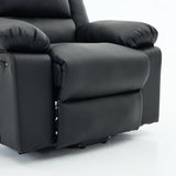 Medium-Firm Remote-Controlled Heating Massage Recliner PU Leather - Omega Lifestyles