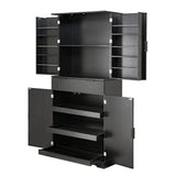 Fluted Freestanding Kitchen Pantry Cabinet With Drawers - Omega Lifestyles