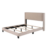 Queen Velvet Upholstered Platform Bed Frame - Omega Lifestyles