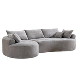 Minimalist Medium-Soft Chenille Foam 5-Seat Sofa - Omega Lifestyles