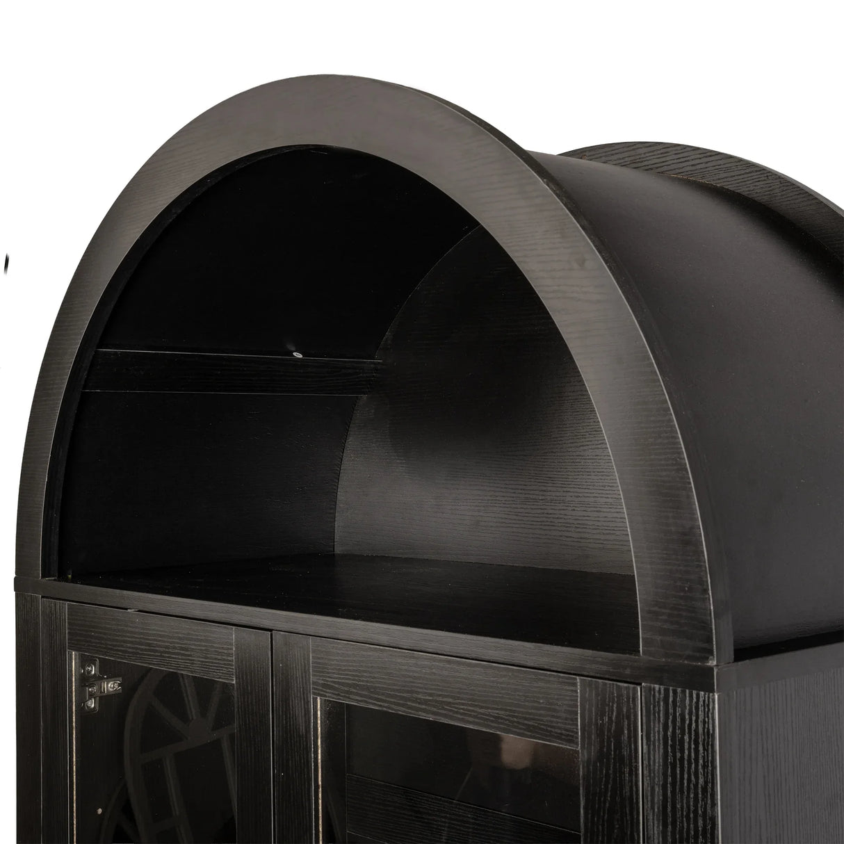 Modern Fluted Tall Arched Adjustable Shelf Pantry Cabinet - Omega Lifestyles