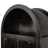 Modern Fluted Tall Arched Adjustable Shelf Pantry Cabinet - Omega Lifestyles