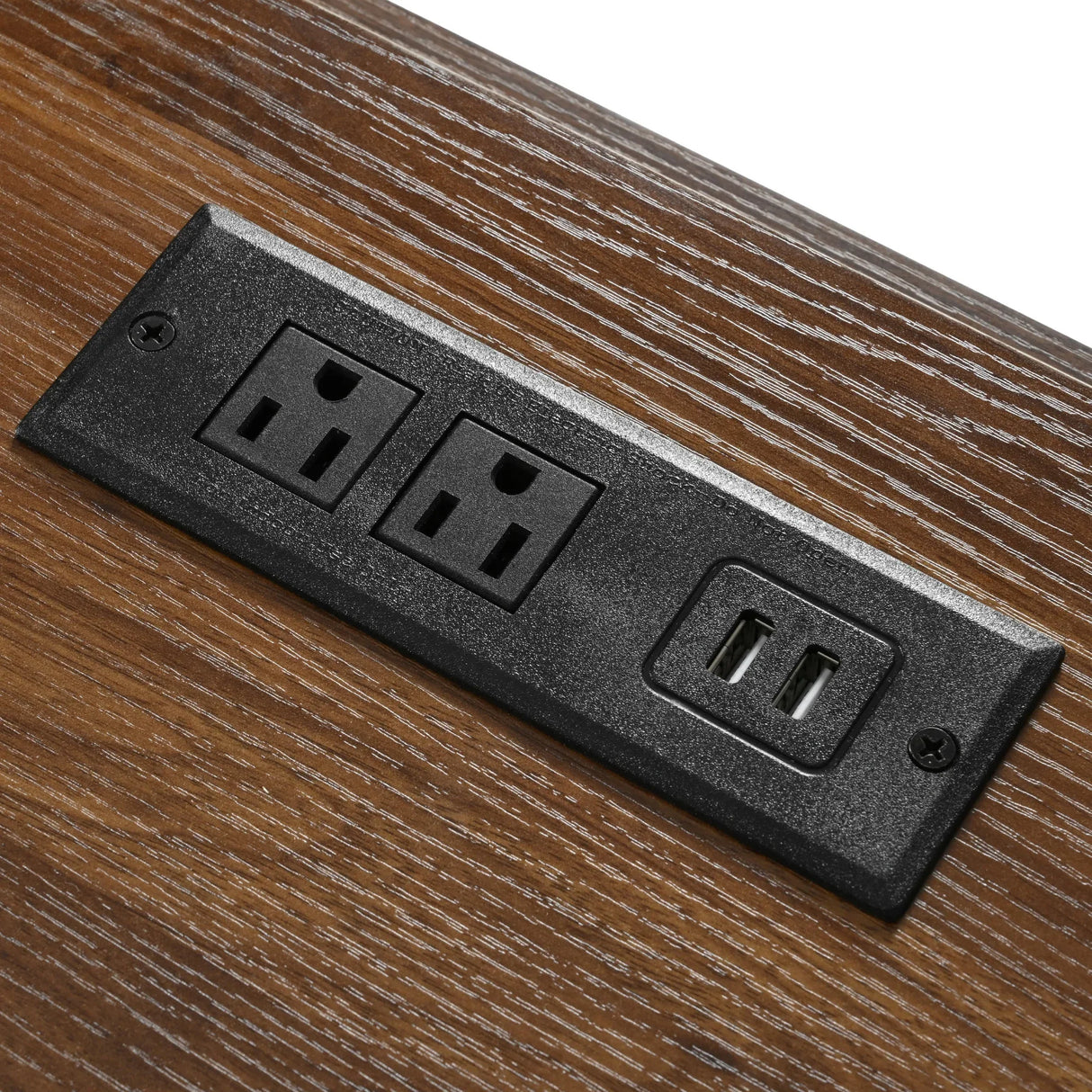 Farmhouse Kitchen Island Rolling Cart With Power Outlet - Omega Lifestyles