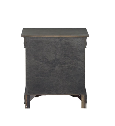Dark Gray Synthetic Wood Modern Storage Nightstand - Omega Lifestyles