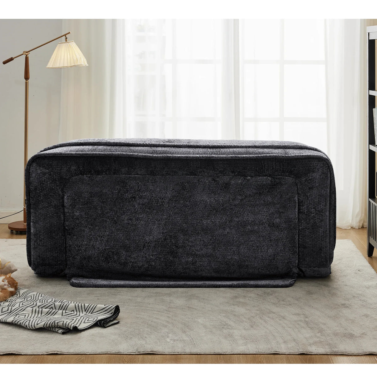 Adjustable 5-Position Medium-Soft Chenille Loveseat Sofa - Omega Lifestyles